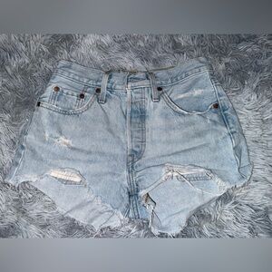 Levi's 501 Original Light Wash Jean Shorts